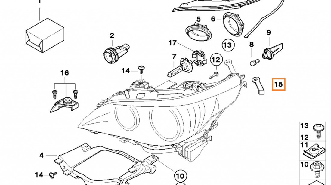 Suport Far Stanga Oe Bmw Seria 5 E60 2003-2010 63126949633