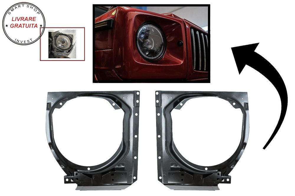 Suport Faruri Mercedes W463 G-Class (1990-2006) Upgrade la (2007-2018)- livrare gratuita