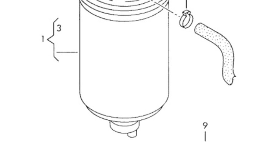 Suport filtru de motorina Volkswagen Lupo 6X 2000 verde OEM 6N0127223F