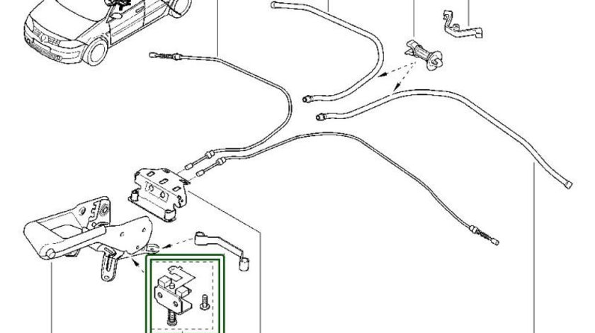 Suport frana de mana Renault Megane II (2002-2011)[BM0/1_,CM0/1_] 7701475330