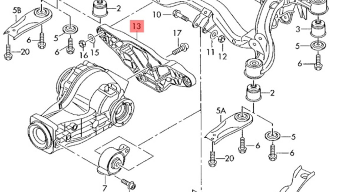 Suport grup spate Audi A6 4F C6 2006 3.0 tdi BMK avant OEM 4F0599287