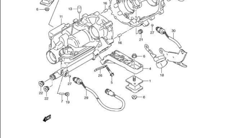 Suport inferior/superior diferential fata Suzuki Jimny SUZUKI OE 2961081A20