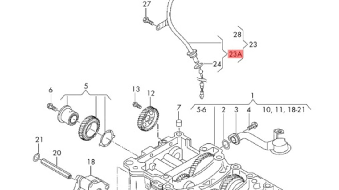 Suport joja ulei Volkswagen Passat (3C5) Combi 2009 2.0 TDI OEM 03L103634