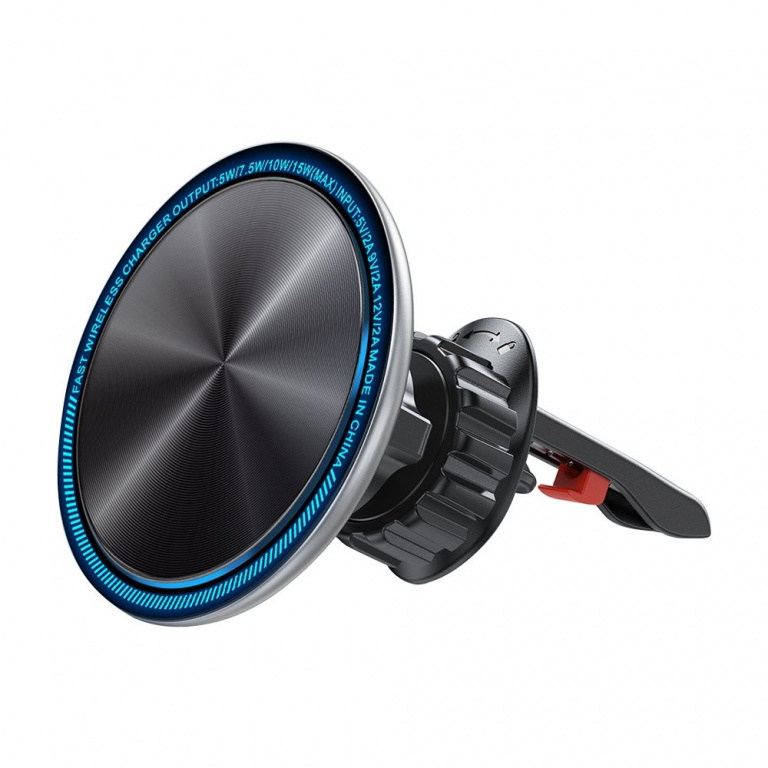 Suport Magnetic Pentru Mașină Joyroom Încărcător Cu Inducție Fără Fir Qi 15W (compatibil MagSafe Pentru IPhone) Aerisire Argintiu (JR-ZS290) JR-ZS290 VENT