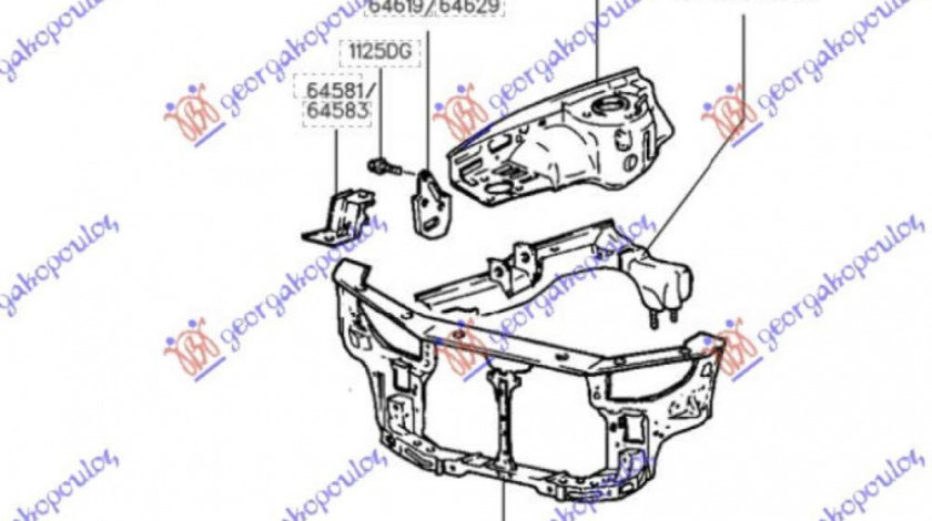 Suport Mijloc/Superior/Inferior-Arc - Hyundai Coupe 19997 1998 , 64502-27000