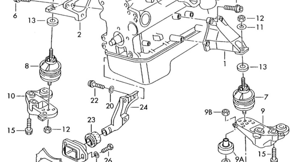 Suport motor ​Audi A4 B6 (8E2) Sedan 2002 2.0 I