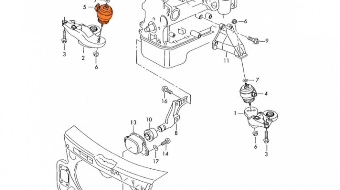 Suport Motor Dreapta Am Audi A6 C6 2004-2011 4F0199382AS