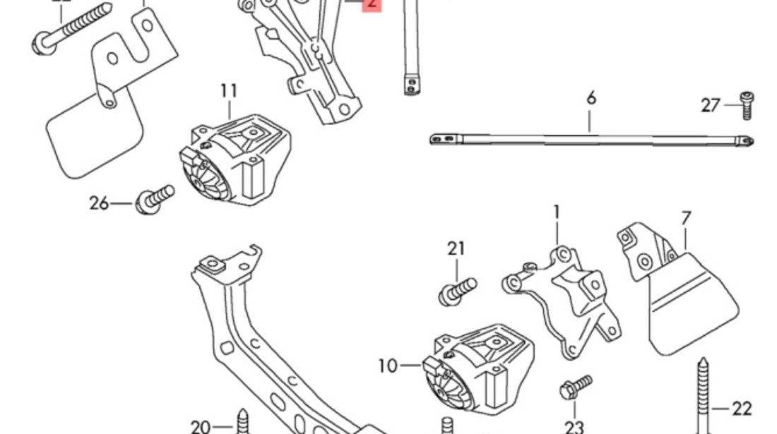 Suport motor dreapta Audi A6 4G (C7) sedan 2013 2.0 TDI OEM 8K0199308BE