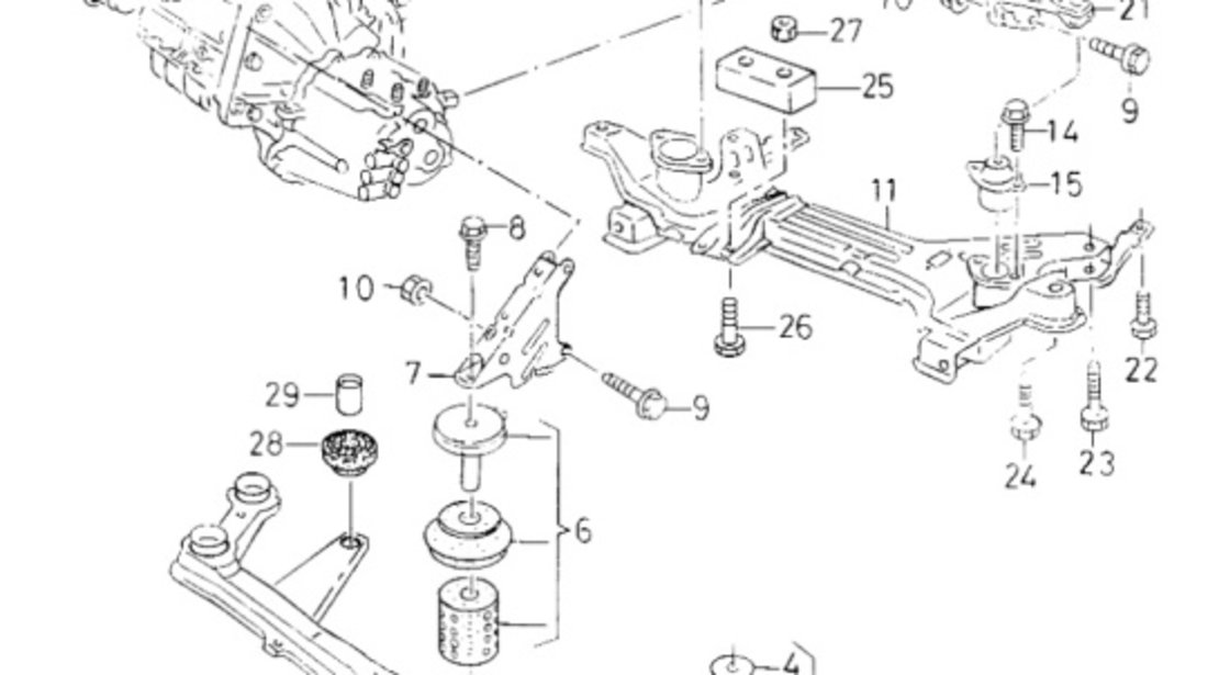 Suport motor inferior Volkswagen Caddy (9K9) 2000 1.9 SDI OEM 6K0199200D