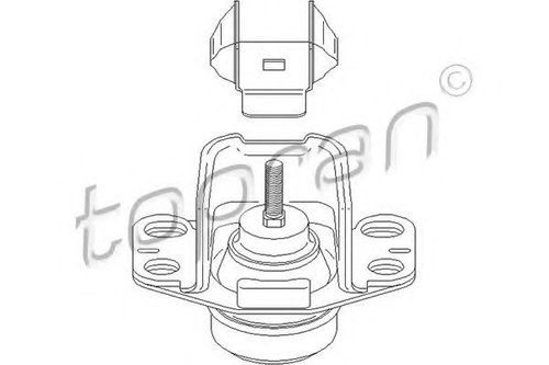 Suport motor RENAULT KANGOO (KC0/1) (1997 - 2007) TOPRAN 700 530 piesa NOUA