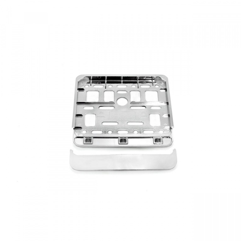 Suport numar inmatriculare cromat pentru scooter 11.4 x 14cm AVX-AM01168