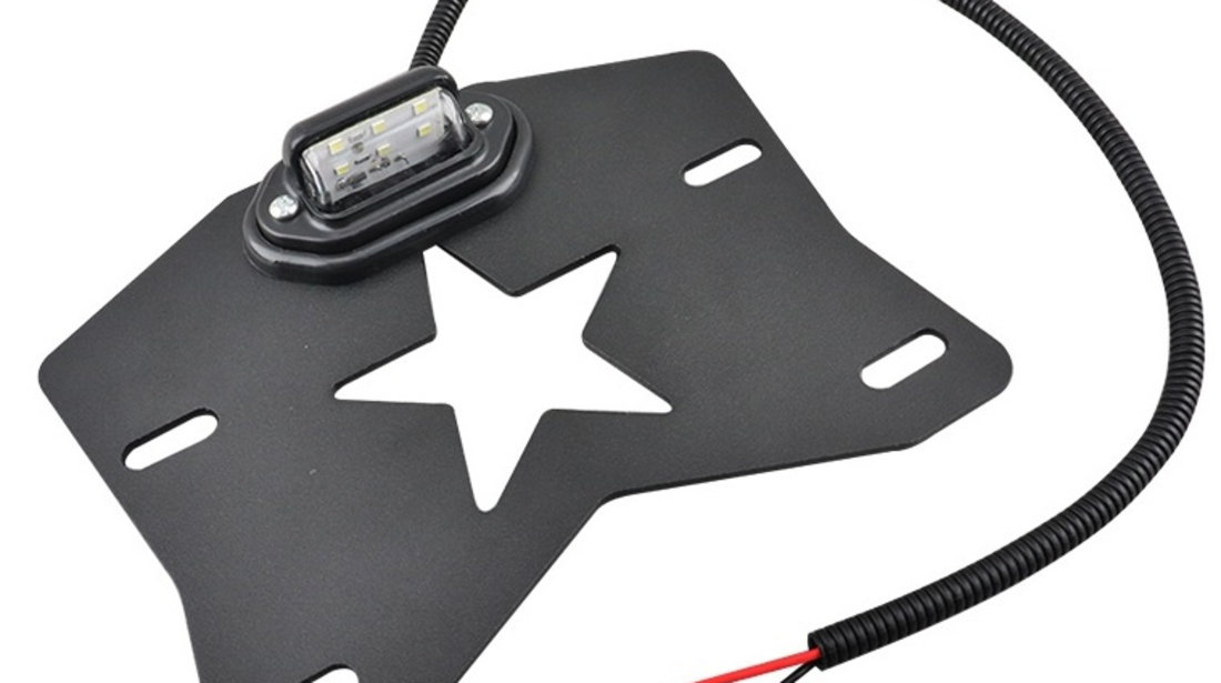 Suport Numar Inmatriculare Cu Lampa Led Atv/utv Compatibil Maverick RZR-064