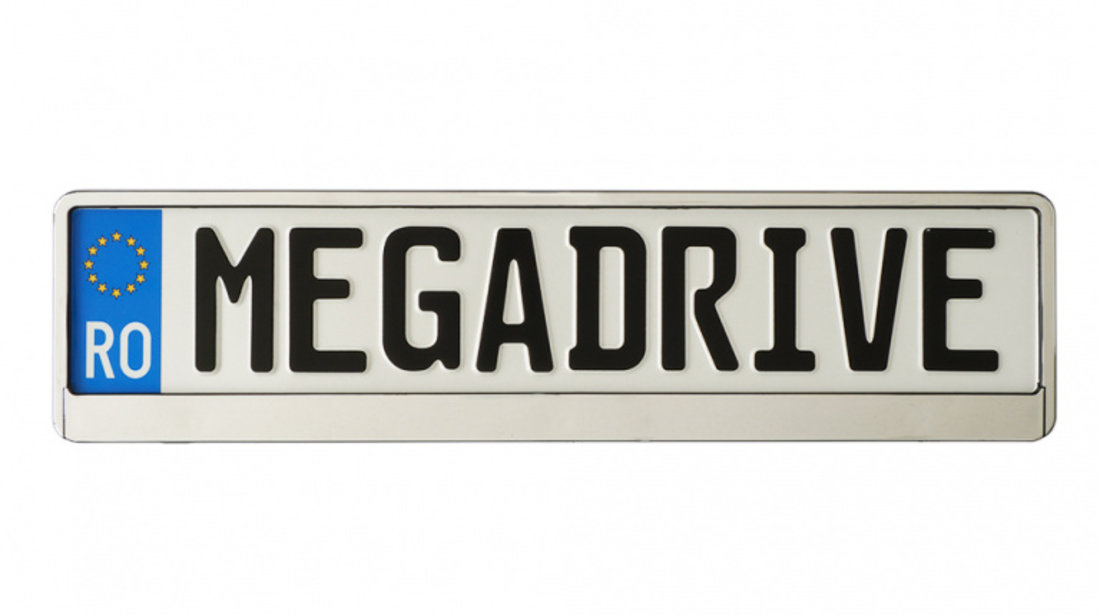 Suport Numar Inmatriculare Mega Drive Silver 1 Buc R15NSISO