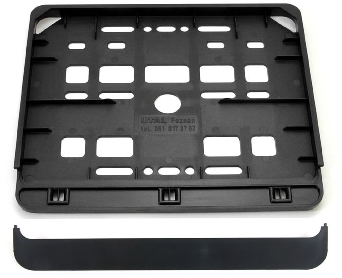 Suport Numar Inmatriculare Moto Amio Negru 19 x 15 cm 01166