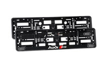 Suport Numar Negru Audi RS Set 2 Buc