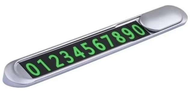 Suport Numar Telefon Auto Argintiu 24092
