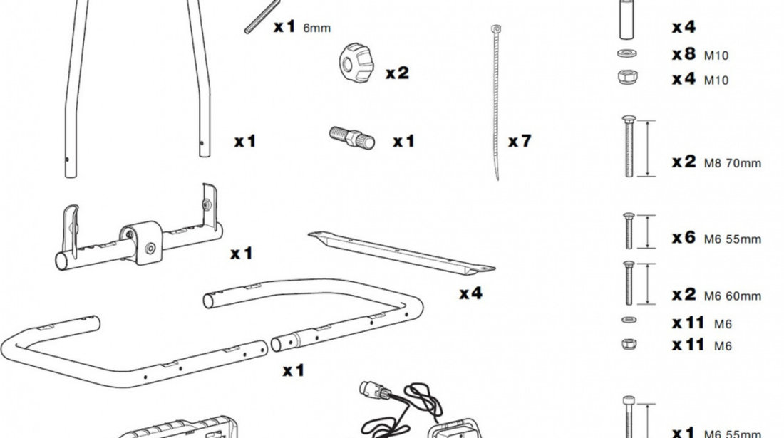 Suport pentru 1 bicicleta cu prindere pe carligul de remorcare auto Thule EasyBase 949