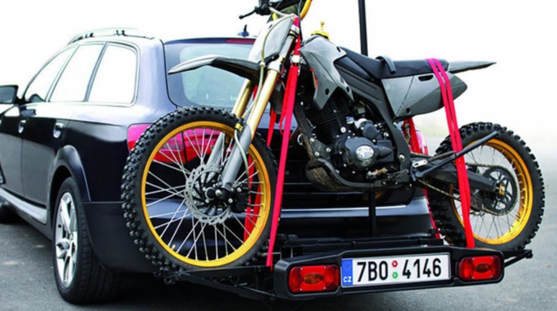 Suport pentru 1 motocicleta cu prindere pe carligul de remorcare auto Hakr Cross Carrier HV1151