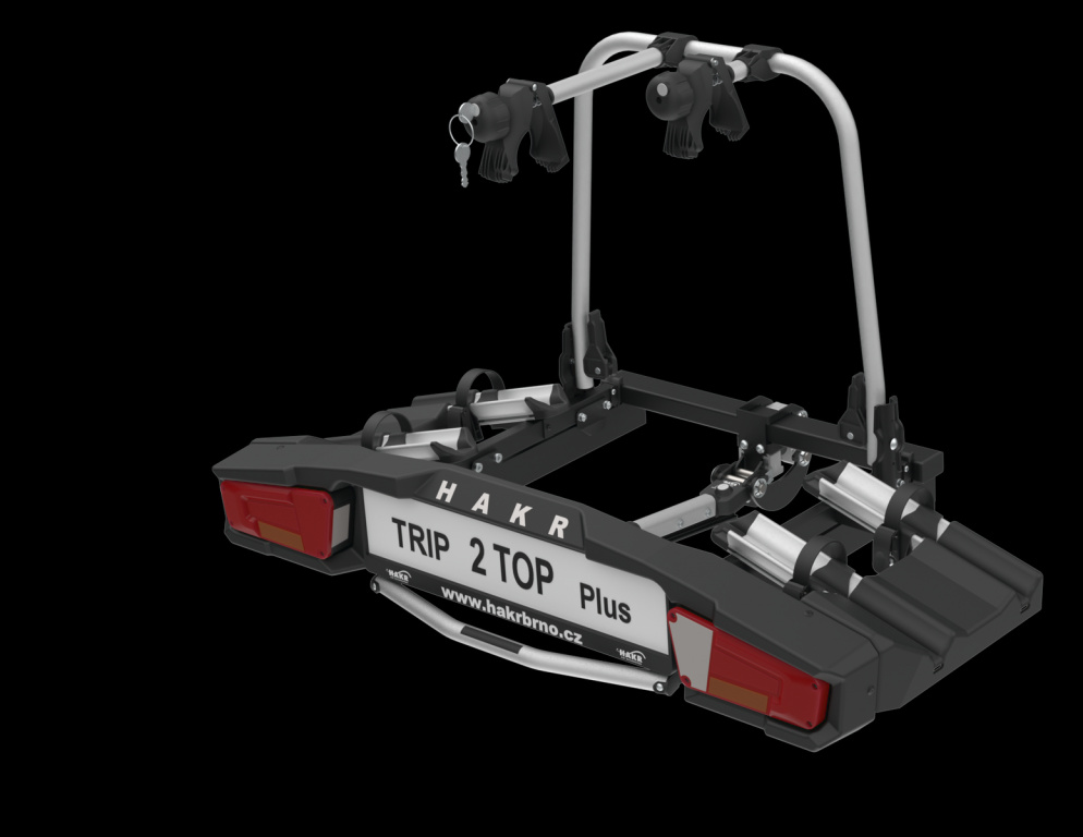 Suport pentru 2 biciclete cu prindere pe carligul de remorcare auto Hakr Trip 2 Top Plus