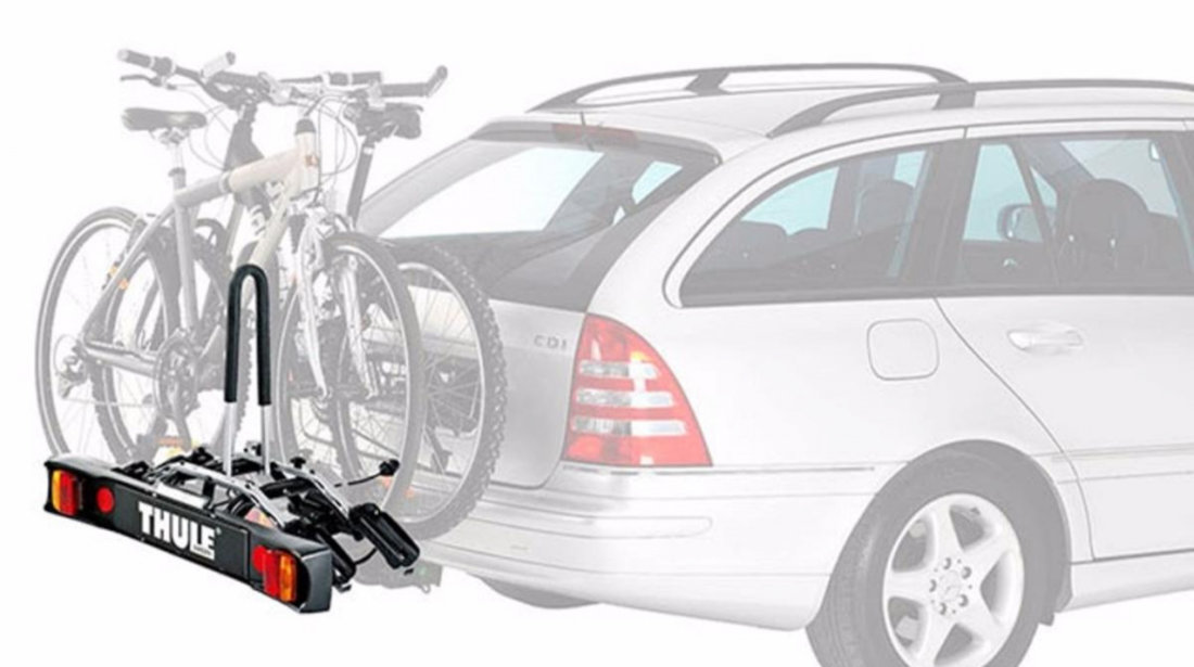 Suport pentru 2 biciclete cu prindere pe carligul de remorcare auto Thule RideOn 9502