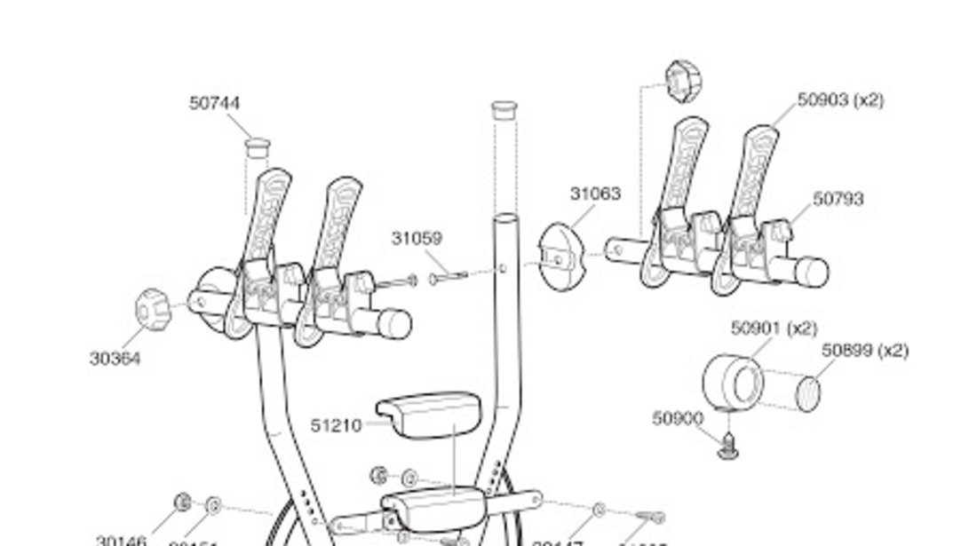 Suport pentru 2 biciclete cu prindere pe carligul de remorcare auto Thule Xpress 970