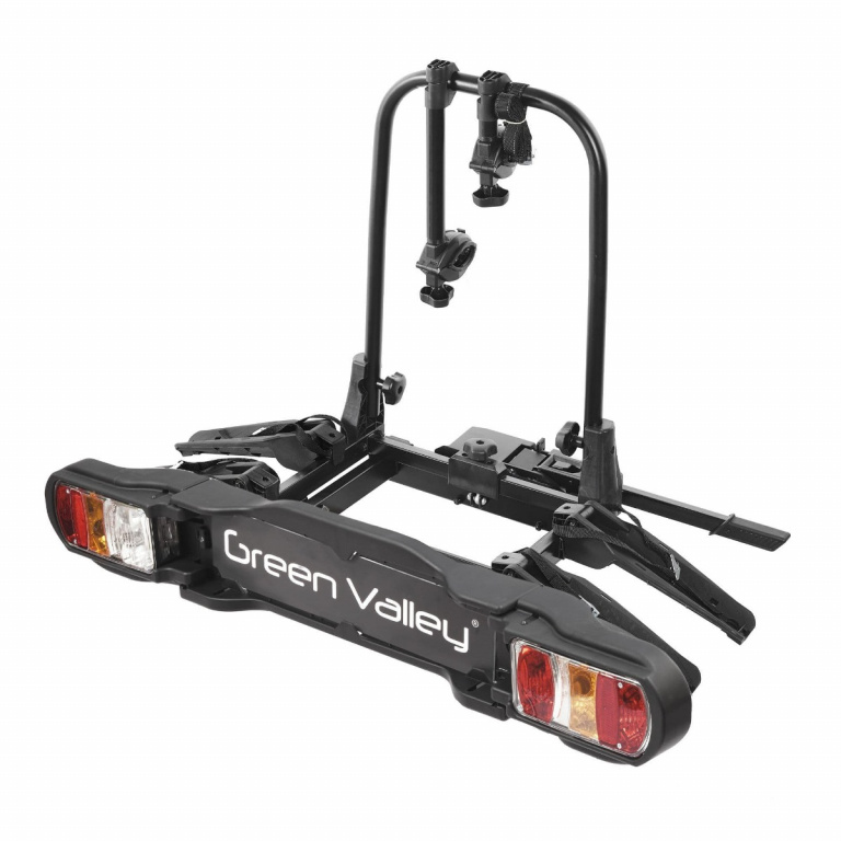 Suport pentru 2 (E)biciclete cu prindere pe carligul de remorcare auto Green Valley Discovery 2