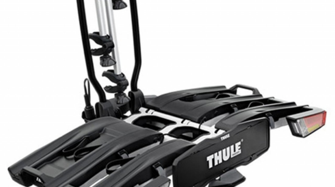 Suport pentru 3 biciclete cu prindere pe carligul de remorcare auto Thule EasyFold XT 3 Argintiu