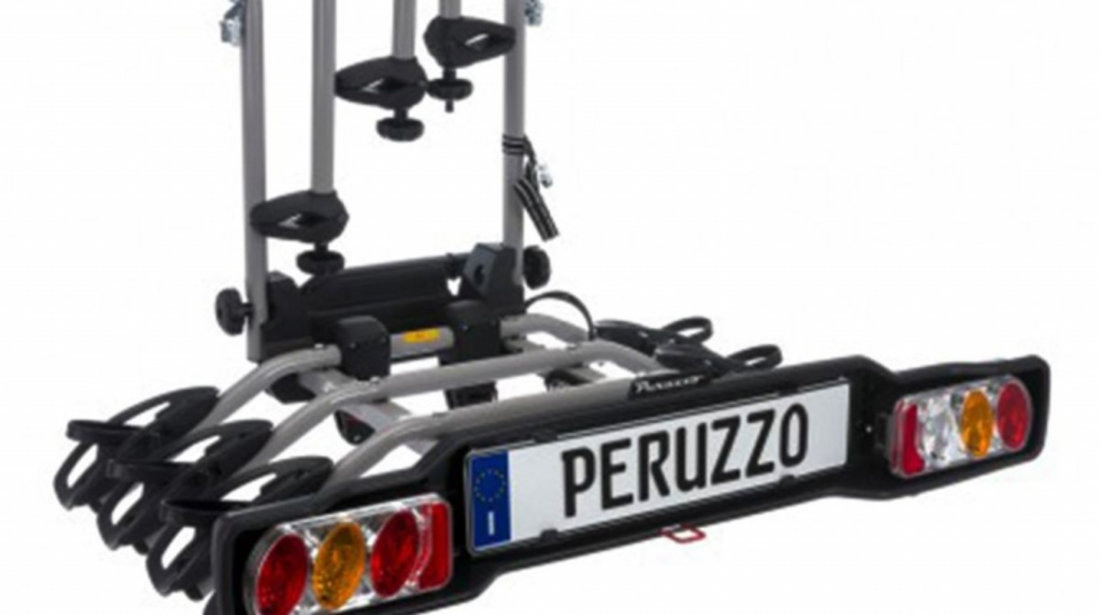 Suport pentru 4 biciclete cu prindere pe carligul de remorcare auto Peruzzo Parma 706/4