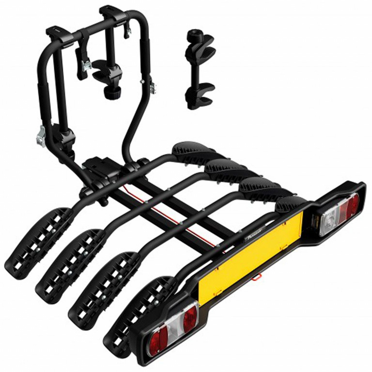 Suport pentru 4 biciclete cu prindere pe carligul de remorcare auto Peruzzo Siena 668/4 Negru