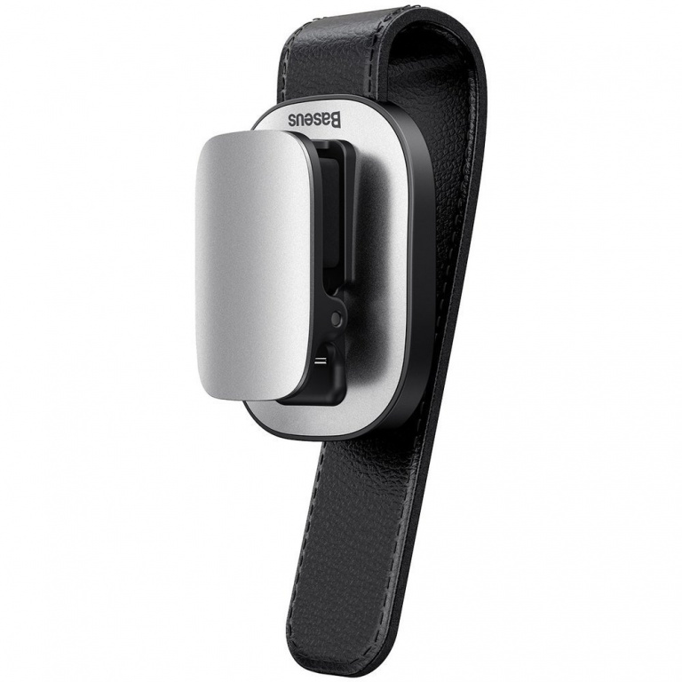 Suport Pentru Ochelari Auto Baseus Car Holder Glasses Clip Platinum Silver Argintiu ACYJN-B0S