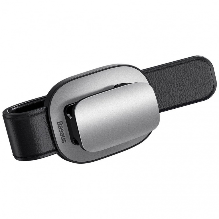 Suport Pentru Ochelari Auto Baseus Car Holder Glasses Clip Platinum Silver Argintiu ACYJN-B0S