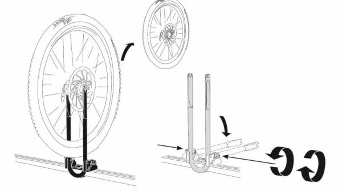 Suport pentru roata pe barele transversale Thule Wheel Carrier 545-2