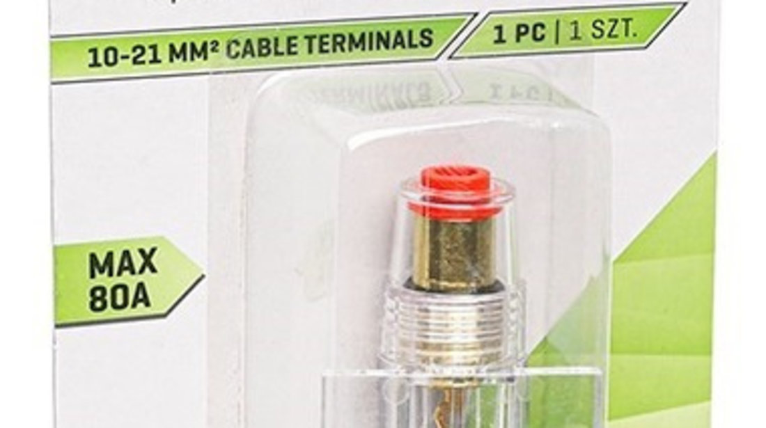 Suport Pentru Sigurante Din Sticlă AGU Până La 80A Cu Conexiuni Pentru Un Cablu De 10-21mm2 Carmotion 63666
