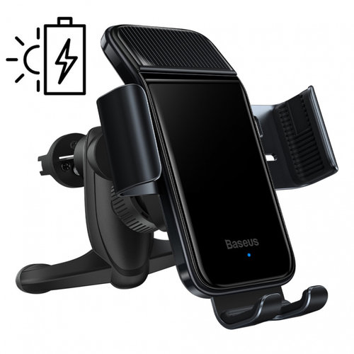Suport Pentru Telefon Electric Solar Automat Baseus Pentru Aerisire Negru (SUZG000001)