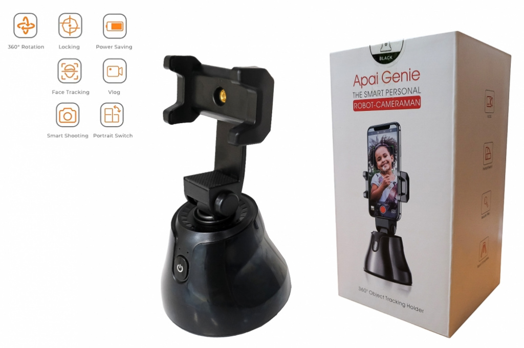 Suport pentru Telefonul Mobil Urmarire Automata a obiectelor/fetei cu Rotatie 360 ​​Selfie Stick pentru TikTok / YouTube / Stream live / Machiaj TRCAM360