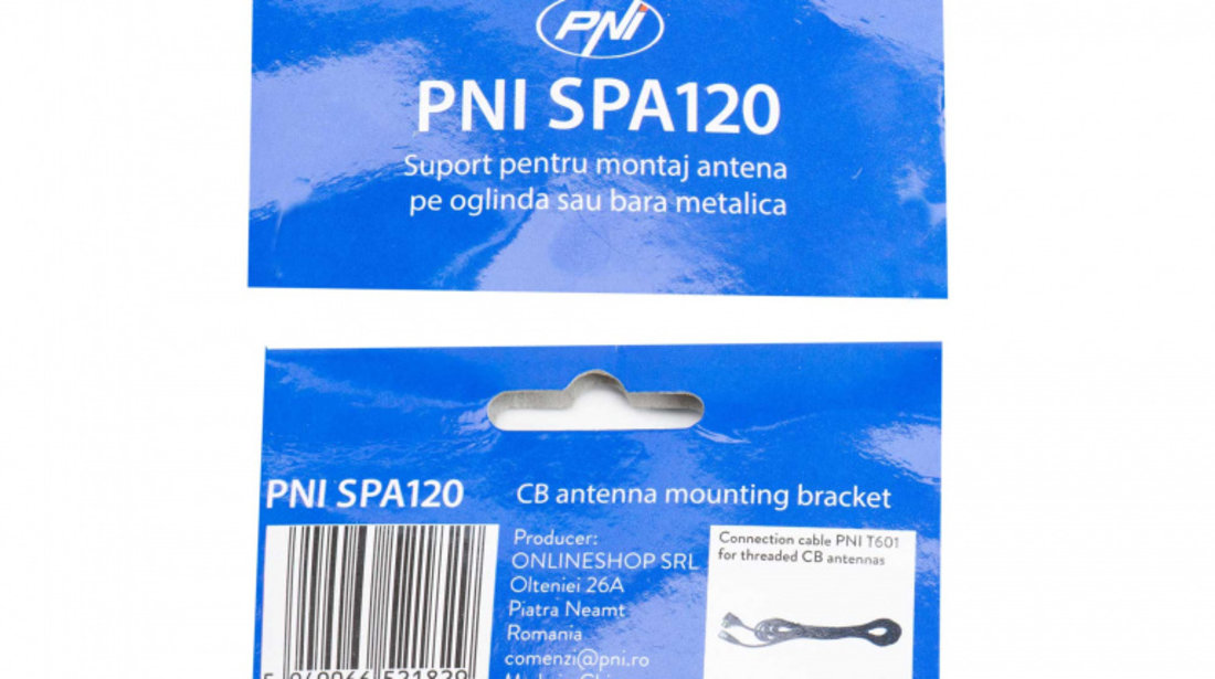 Suport PNI SPA120 pentru montaj antena pe oglinda sau bara metalica PNI-SPA120