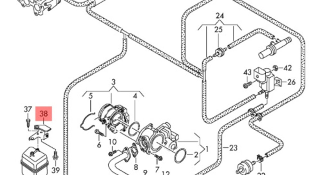 Suport prindere motor 2.0 tdi 16 valve BKP Vw Passat B6 2007 2008 OEM 03G103369K