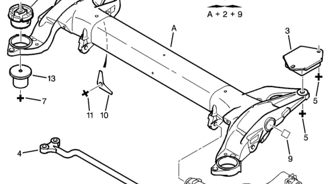 Suport punte spate Citroen C5 II spre spate (poz.3) SASIC 5131 C8