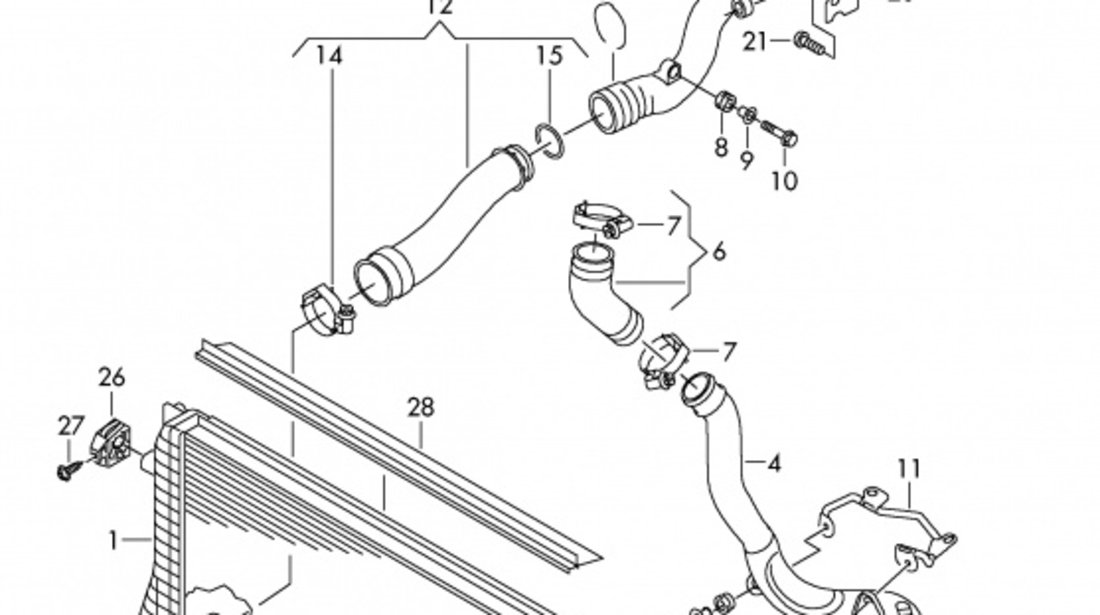 Suport Radiator Inferior Am Vag Skoda Citigo 2011-2019 1K0121367F