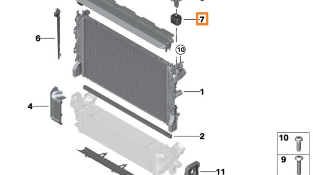 Suport Radiator Superior Oe Bmw 17118632143