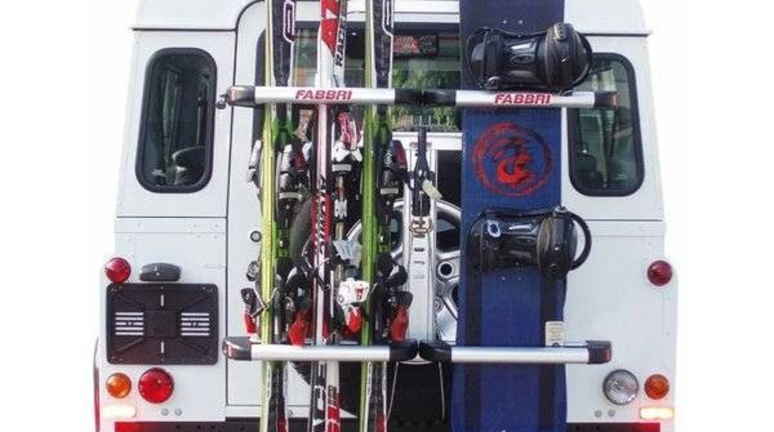 Suport schi si snowboard Fabbri Gringo Ski & Bord cu prindere pe roata de rezerva