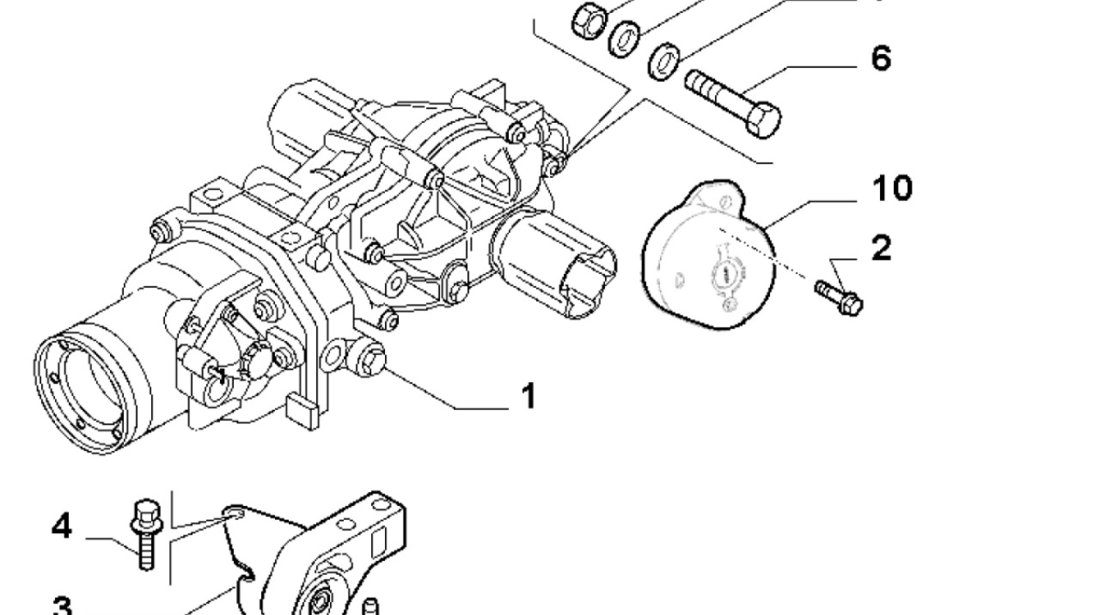 Suport spate punte stanga Fiat Panda (pentru tractiune 4x4) FIAT OE 51787849