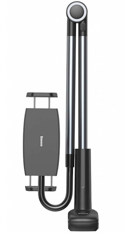 Suport Stand Telefon / Tableta Rotativ, Reglabil Pentru Masa, Birou, Pat Cu Clema Baseus Otaku Phone Holder, Tablet Holder Gri LUZQ000013