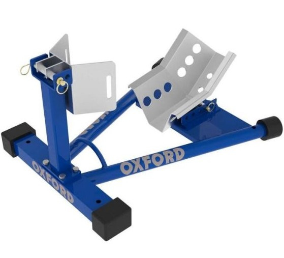 Suport Stand Transport Moto Roata Fata Oxford Bike Dock Albastru OX781