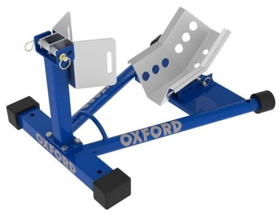 Suport Stand Transport Moto Roata Fata Oxford Bike Dock Albastru OX781