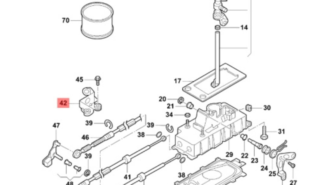 Suport sufe timonerie cutie Volkswagen Golf 1J 1.9 TDI 66 kw 1999 2000 OEM 1J0711789B