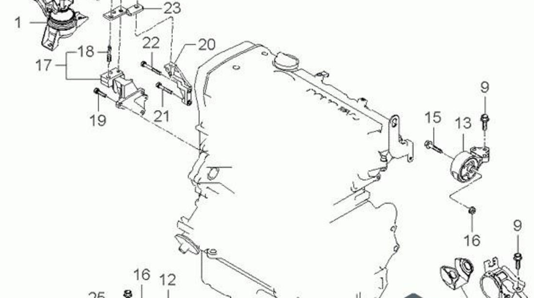 Suport tampon motor cutie viteze stanga Kia Sportage (2004-2010) 2.0 16v BENZINA G4GC 218302E000 21830-2E000 21830-2E-000