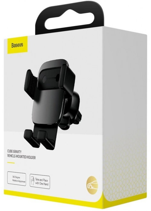 Suport Telefon Auto Baseus Cube Pentru Grila Ventilatie 4.7-6.6&quot; Negru SUYL-FK01