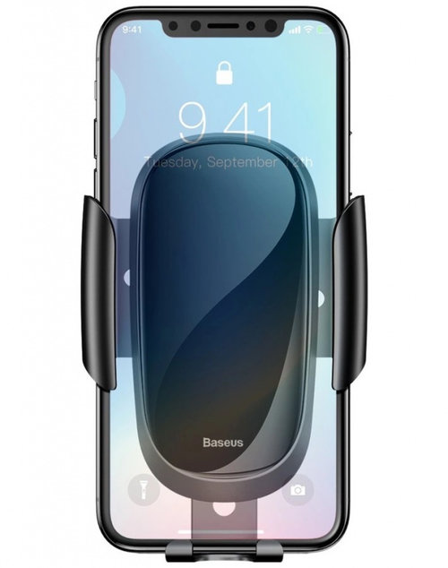 Suport Telefon Auto Baseus Future Gravity Car Mount Pentru Grila Ventilatie 4-6&quot; Negru SUYL-WL0...