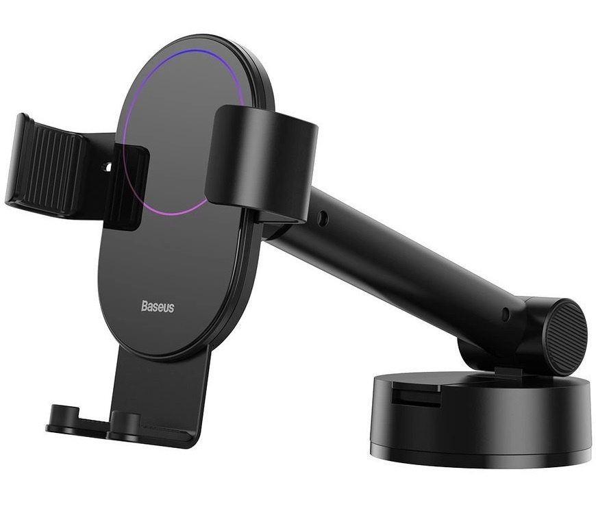 Suport Telefon Auto Baseus Gravity Cu Ventuza Pentru Bord, Parbriz Negru SUYL-JY01